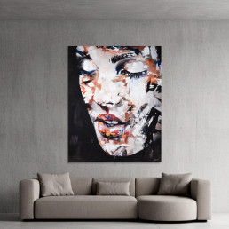 Original painting SWEETBOMB by Vagnelind, a modern female portrait.
