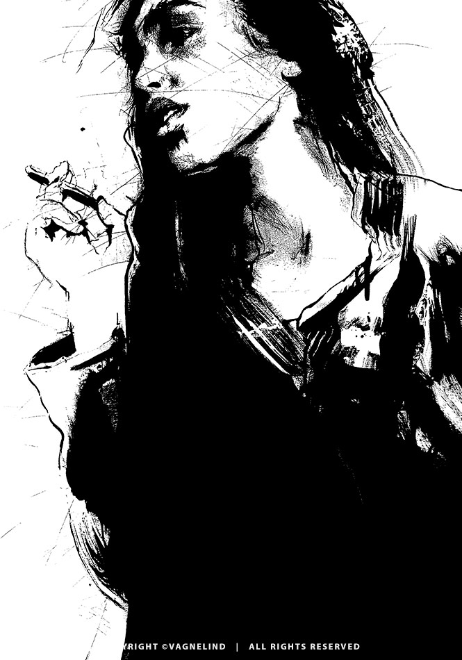 PUNCH – Original Ink Modello Art by Vagnelind