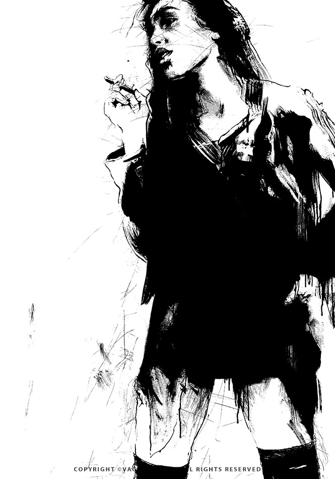 PUNCH – Original Ink Modello Art by Vagnelind