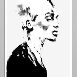 Art print MONAMI by Vagnelind, a modern female portrait