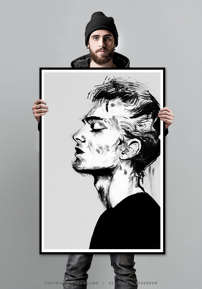 Art print OTIS by Vagnelind, a modern female portrait