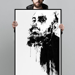 Art print SPAARK by Vagnelind, a modern female portrait