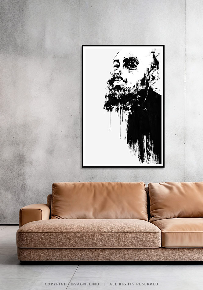 Art print SPAARK by Vagnelind, a modern female portrait