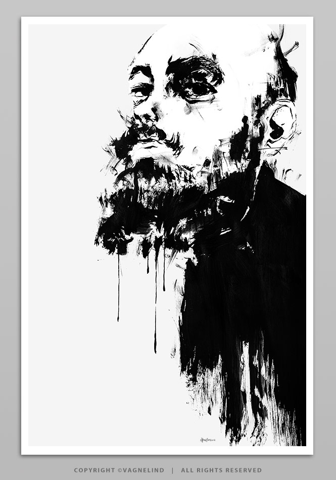 Art print SPAARK by Vagnelind, a modern female portrait