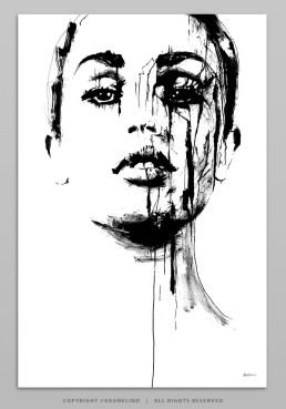 Art print TRUTH by Vagnelind, a modern female portrait