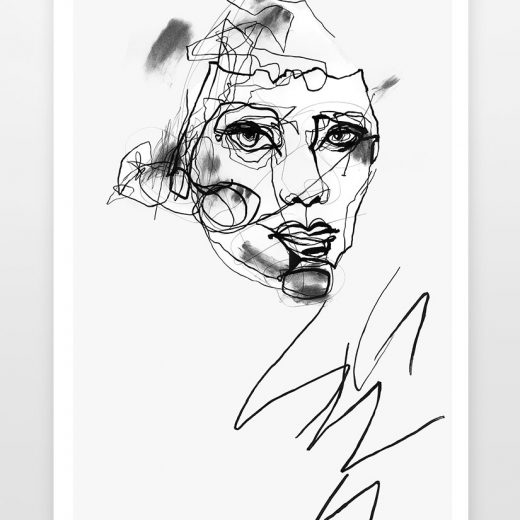 AMBER - LINE BOZZETTO - ART PRINT