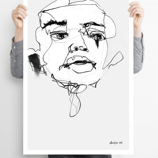 VAGNELIND Art print - Line Bozetto - Kali