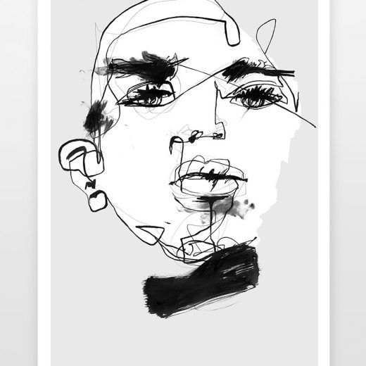 VAGNELIND Art print - Line Bozetto - Ottoman