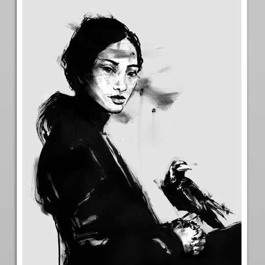 Art print FALA by Vagnelind, a modern female portrait