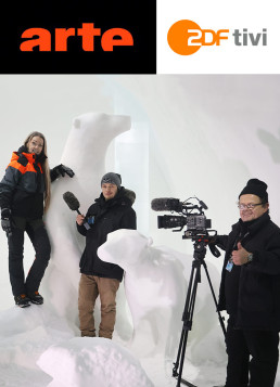 Swedish artist Vagnelind featured in an Arte TV documentary, working in her studio.