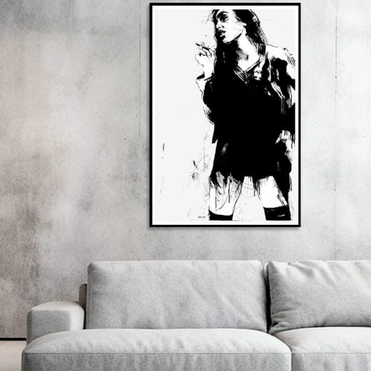 Art print PUNSCH by Vagnelind, a modern female portrait
