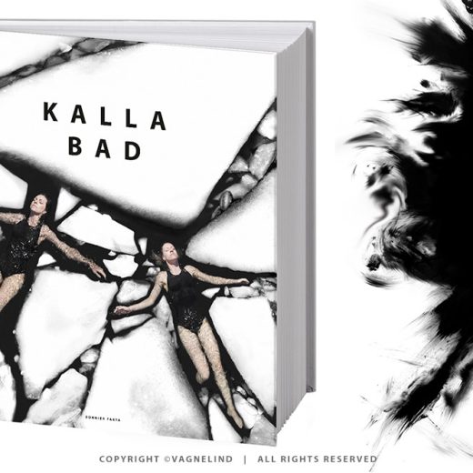 Cold water swimming in Sweden, photographed by Vagnelind for the book KALLA BAD, showing a woman entering icy water.