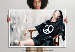 Limited Fine Art Edition ALOE by Vagnelind, a modern female portrait.