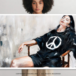 Limited Fine Art Edition ALOE by Vagnelind, a modern female portrait.