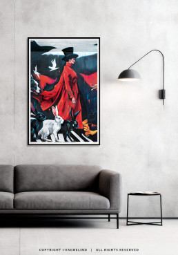 Limited Fine Art Edition BETWEEN WORLDS by Vagnelind, a mural wall painting.