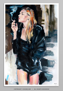 Limited Fine Art Edition CONCRETE DIVAby Vagnelind, a modern female portrait.