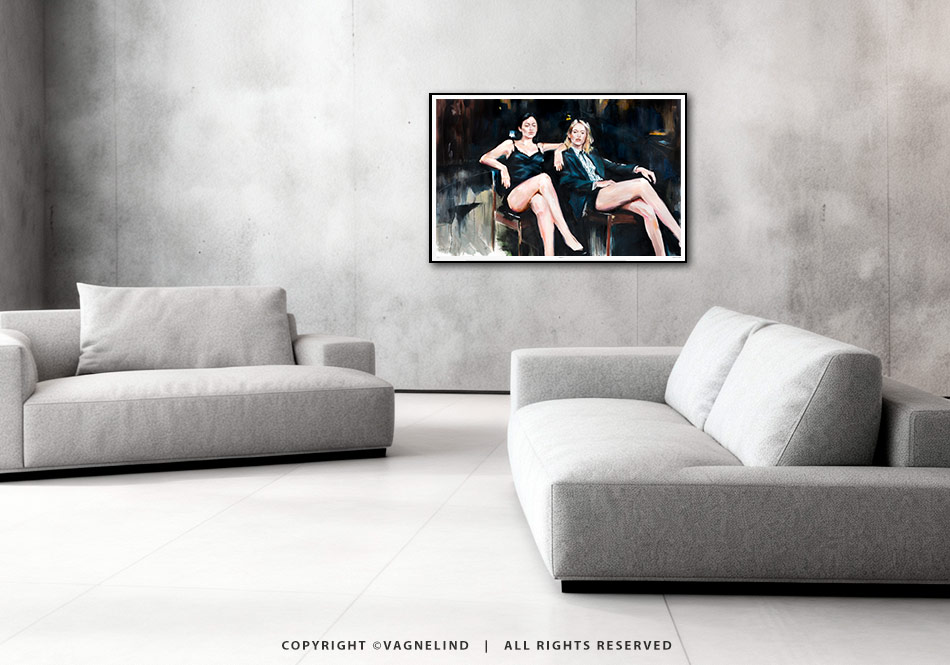 Limited Fine Art Edition DUAL VEIL by Vagnelind, a modern female portrait.