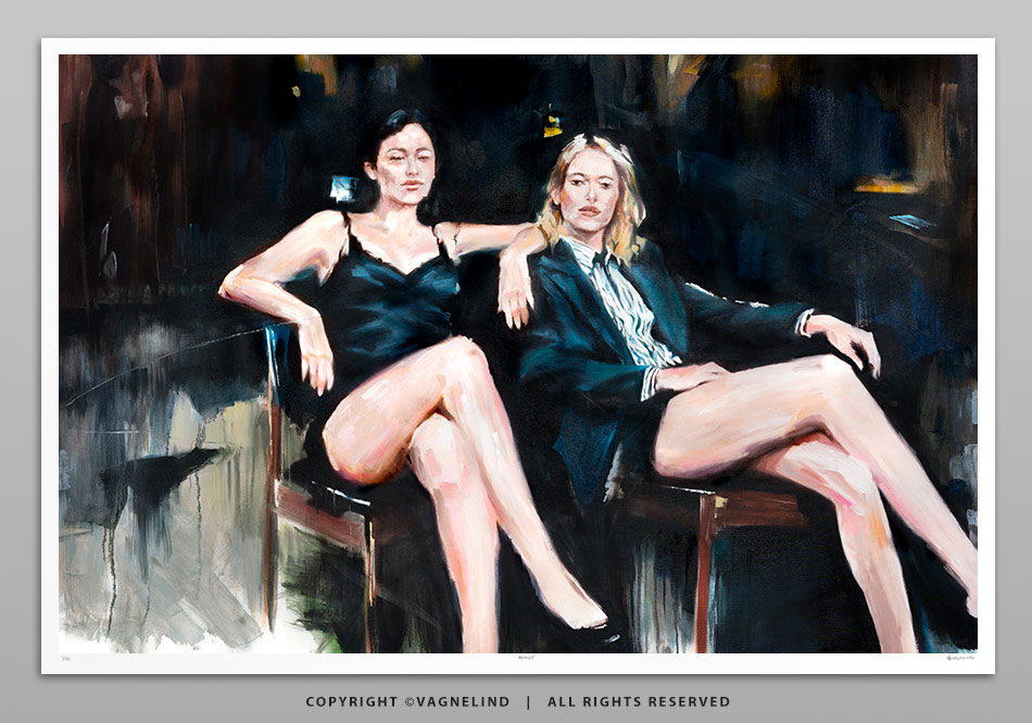 Limited Fine Art Edition DUAL VEIL by Vagnelind, a modern female portrait.