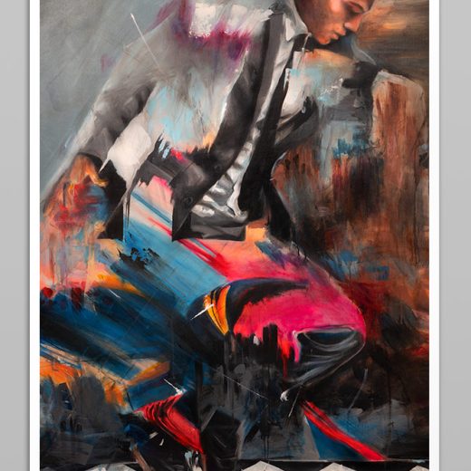 Limited Fine Art Edition ECHO OF MOTIONby Vagnelind, a modern portrait.