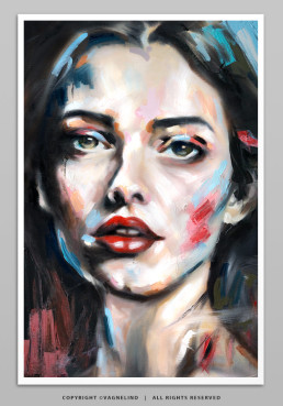 Limited Fine Art Edition ISOLA by Vagnelind, a modern female portrait.
