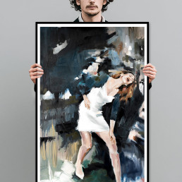 Limited Fine Art Edition NOIR VEA by Vagnelind, a modern female portrait.