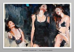 Limited Fine Art Edition SEREIN ARIS by Vagnelind, a modern female portrait.