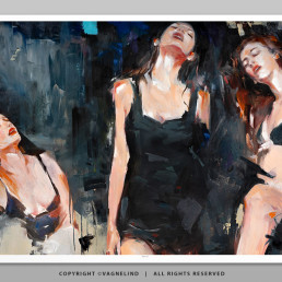 Limited Fine Art Edition SEREIN ARIS by Vagnelind, a modern female portrait.