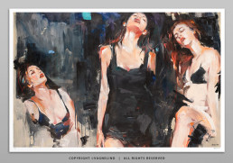 Limited Fine Art Edition SEREIN ARIS by Vagnelind, a modern female portrait.