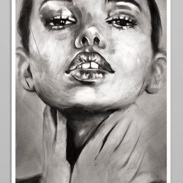 Limited Fine Art Edition MINOU by Vagnelind, a modern female portrait.