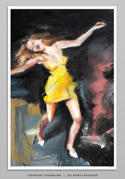 Limited Fine Art Edition GOLDEN HOUR by Vagnelind, a modern female portrait.