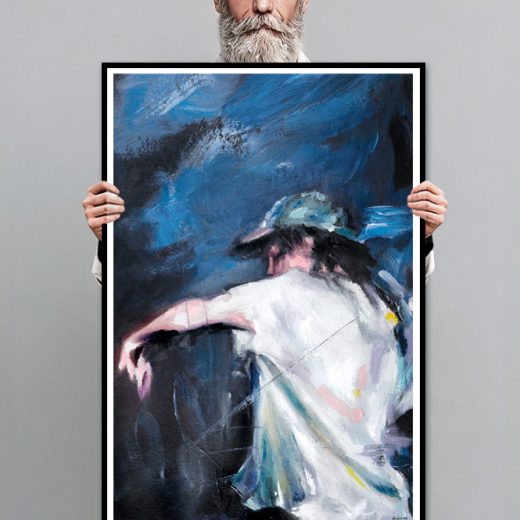 Limited Fine Art Edition MIDNIGHT MOTION by Vagnelind, a modern female portrait.